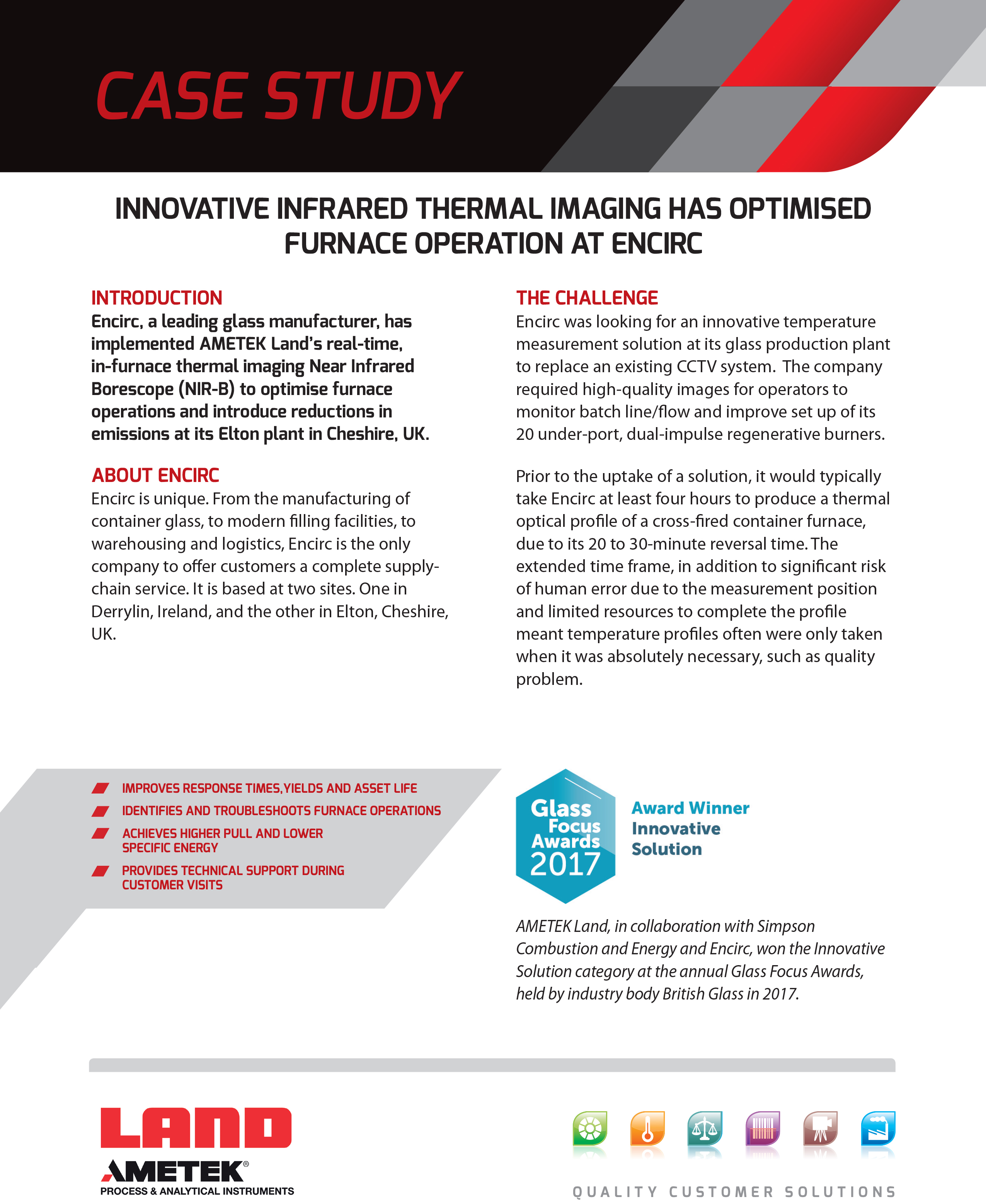INNOVATIVE INFRARED THERMAL IMAGING HAS OPTIMISED FURNACE OPERATION AT ENCIRC